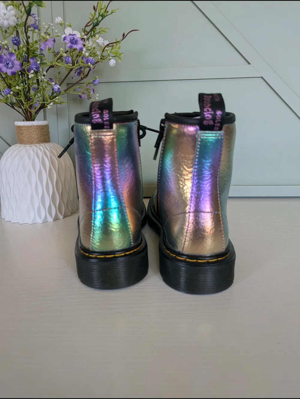 Dr. Martens Women's Iridescent Lace-Up Ankle Boots